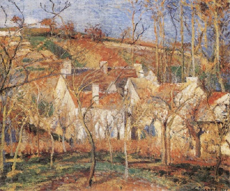 Camille Pissarro Red Roofs oil painting picture